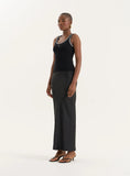 Black Knitted Contrast Stitch Vest Top