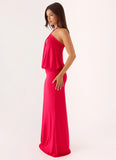 Telling You Maxi Dress Red Magenta