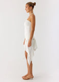 Khalida Jersey Halter Mini Dress White