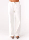 Texas Low Rise Denim Jeans White