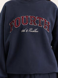Navy Fourth Embroidered Branded Sweatshirt