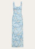 Cosmic Love Ruched Maxi Dress Opulent Blue