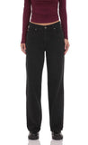 Mid Rise Baggy Jeans in Black