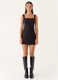 Brief Tension Mini Dress Black