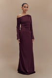 Avery Long Sleeve Maxi Dress Plum