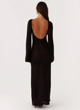Olivia Long Sleeve Maxi Dress Black