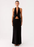 Michaella Chiffon Twist Top Black