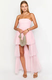 Avery Pink High Low Maxi Dress