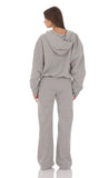 Fleece Straight Sweatpants in Grey