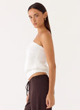 Livia Strapless Top White