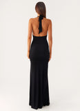Miyah Halter Hardware Maxi Dress Black