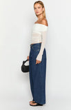 Shes Yours Dark Wash Denim Wide Leg Boyfriend Jeans