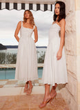 Pascuelle Midi Dress White