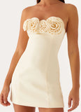 Patsie Strapless Mini Dress Yellow