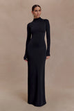 Kiyah Slinky Cut Out Maxi Dress Black