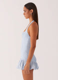 Georgina Denim Mini Dress Light Blue