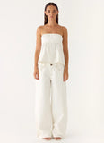 Nathan Denim Top White