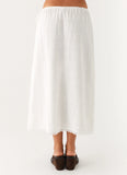 Sweet Lullaby Midi Skirt White