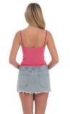 Mesh Twist Top in Magenta