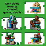 LEGO Minecraft Mini Biomes Building Pretend Play Toy for Boys Girls Video Game Playset Toy Figures for Preteens Ages 12 W 2 Minifigures 3 Microfigures Gift Idea for Birthdays 21589