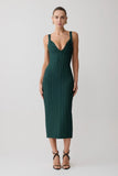 Gia Bandage Knit Midi Dress Teal