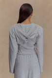 Quinn Zip Up Hoodie Light Grey Marle