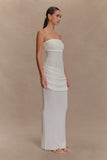Elora Strapless Knit Maxi Dress Ivory