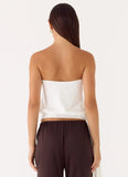 Livia Strapless Top White