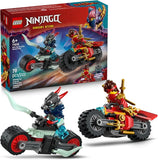 LEGO NINJAGO Kais Motorcycle Speed Race Building Toy for Kids Pretend Play Motorcycle Toy with 2 Minifigures Building Blocks for Boys Girls Ages 6 Gift Idea for Birthdays 71838