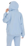 Oversize Zip Up Hoodie in Light Blue