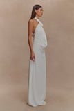 Rosalia Cowl Neck Maxi Dress White