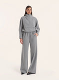Grey Funnel Neck Track Jacket