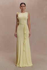 Monay Tulip Maxi Dress Lemon