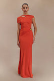 Kaida Slinky Maxi Dress With Hardware Burnt Orange