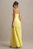 Penny Lemon Bandeau Drop Waist Maxi Dress