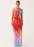 Santa Monica Maxi Dress Blue Floral