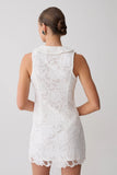 Tessa Broderie Tie Front Sleeveless Top White