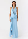 Rowan Ray Cowl Maxi Dress Blue