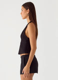 Mirna Halter Top Black