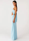 Cindelle One Shoulder Maxi Dress Turquoise