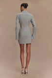 Dorian Fitted Shirt Mini Dress Charcoal Marle