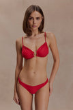 Tyler Bikini Top With Hardware Red