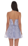 Floral Corset A line Dress in Lavender