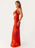 Elixis Maxi Dress Scarlet Blur