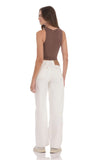 Relaxed Mid Rise Jeans in White