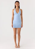 Kanata Halter Mini Dress Blue