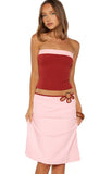 Orlanda Pink Strapless Contrast Top PRE ORDER