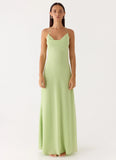 Morning Crush Cowl Maxi Dress Lime