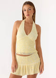 Mimi Beaded Top Yellow