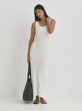 Cream Knit Maxi Dress